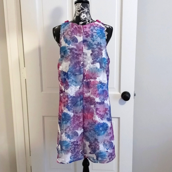 💜Badgley Mischka Belle💜 - Floral A-Line Sleeveless Olga Dress - Picture 2 of 13